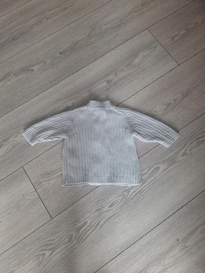 Gilet bébé bleu taille 1 mois vert baudet - photo numéro 4