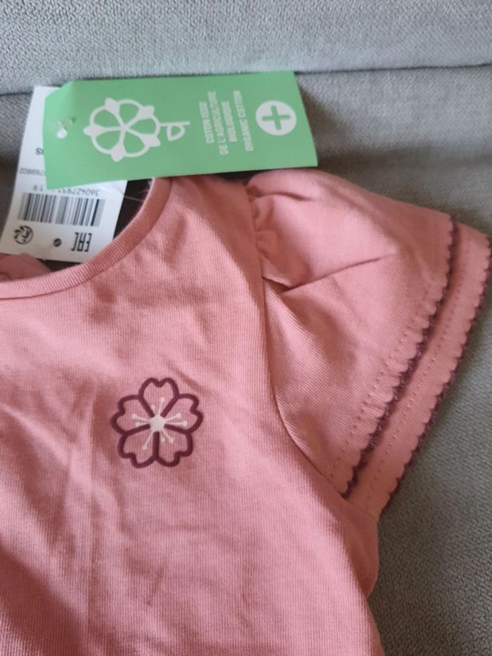 Ensemble Obaïbi raille 1 mois t-shirt et legging neuf avec étiquettes - photo numéro 2