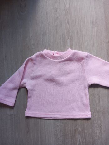 Pull rose pâle 6M
