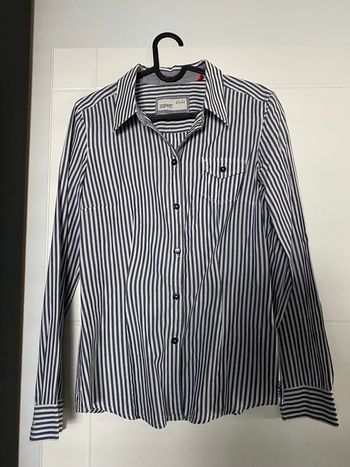 Esprit chemisier blanc et bleu t 38 français