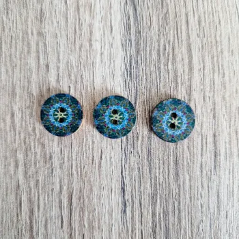 Lot de 3 boutons en bois vintage
