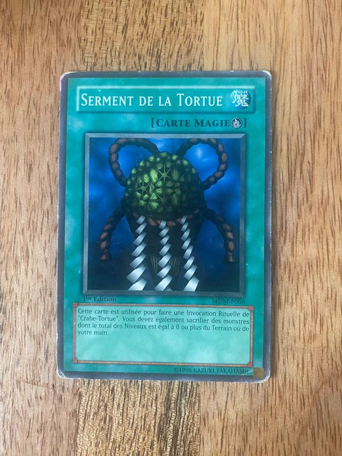 Carte Yu-Gi-Oh! Serment de la tortue MDM-F066 1ère édition