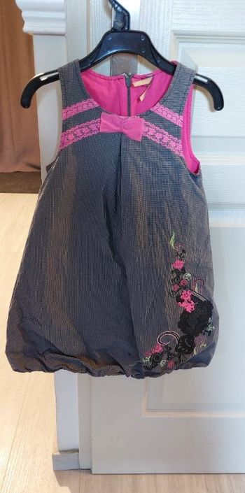 🌷 Jolie robe hiver sans manches doublée fille 4 ans  🌷