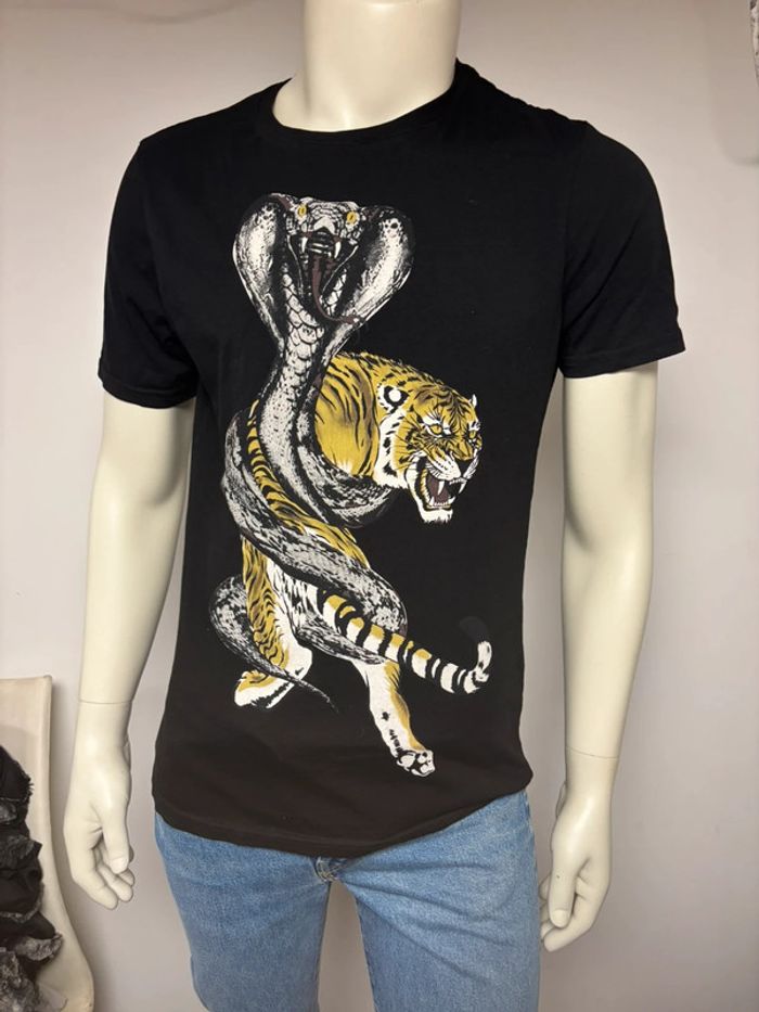 T-shirt Philipp Plein - Taille M - Serpent & Tigre - Excellent état - photo numéro 3