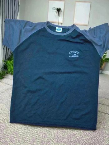 T shirt staff clan Campbell  bleu gris 🌹XL 🌹
