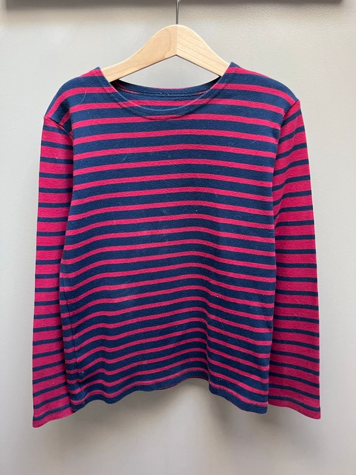 Teeshirt manches longues marinière 8 ans