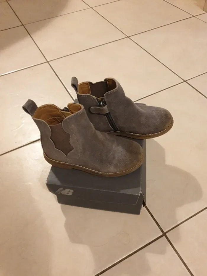 Bottines cuir 26 vert baudet - photo numéro 3