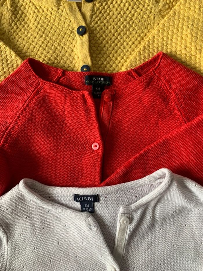 Lot 4 gilets fille 6 mois - photo numéro 3