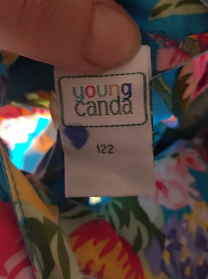 Robe bleu fleurie vintage 7ans - photo numéro 6