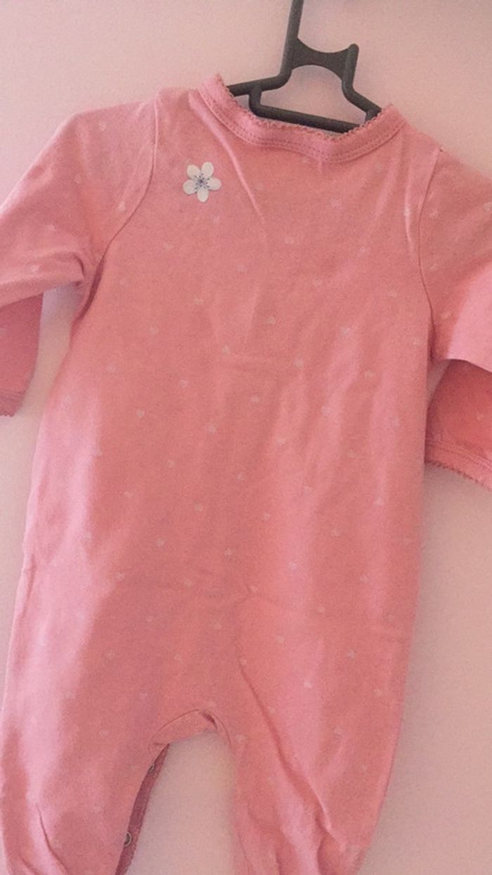 Pyjama H&M- 4 mois fille rosé + chat - photo numéro 4