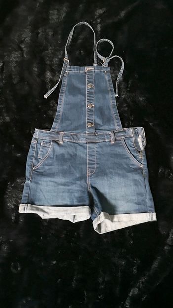 Salopette short jeans