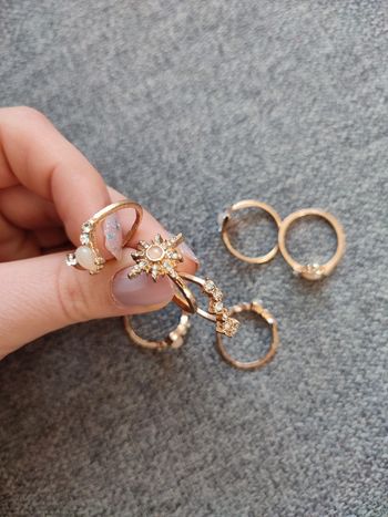 Lot de 7 bagues fantaisies