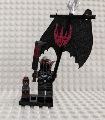 Figurine : Chef Uruk-Hai , seigneur des anneaux , style lego