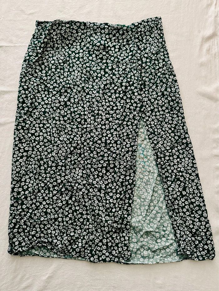 Jupe fleurie avec fentes H&M Taille M