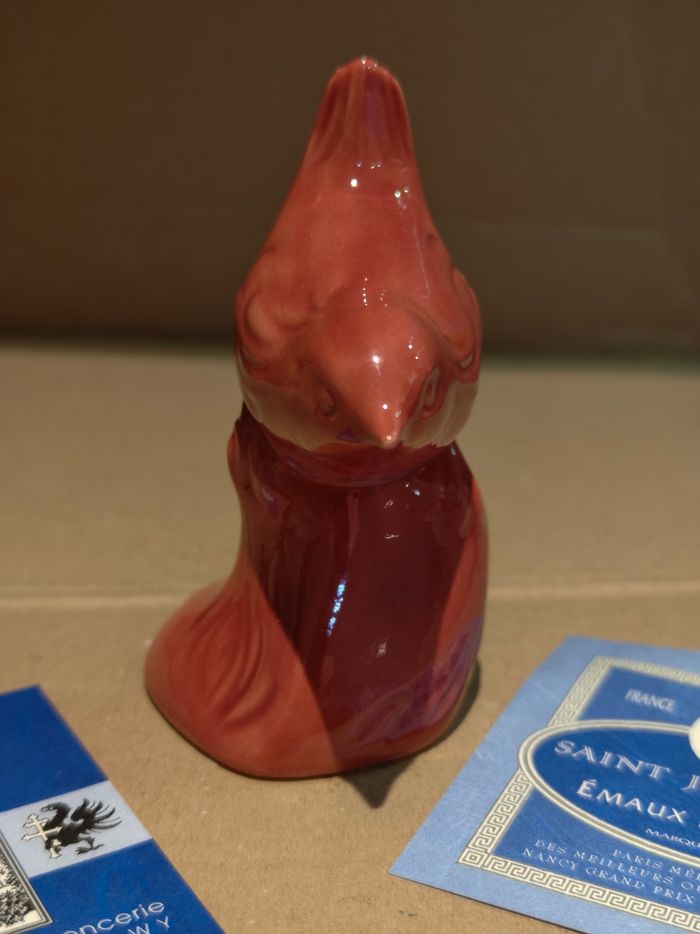 Oiseau rouge Saint Jean l'Aigle émaux de Longwy - photo numéro 2