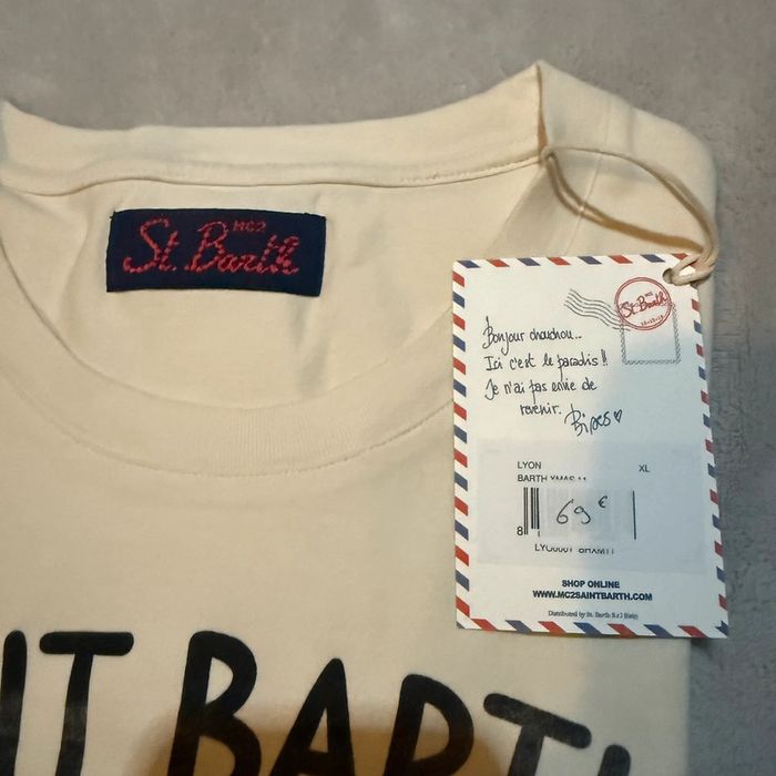 MC2 Saint Barth - Tee-shirt manches longues "Christmas Ferrari" Beige, taille XL - photo numéro 2