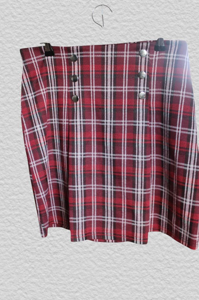 Jupe à Carreaux Bordeaux et Noir Zeeman - 12 Ans