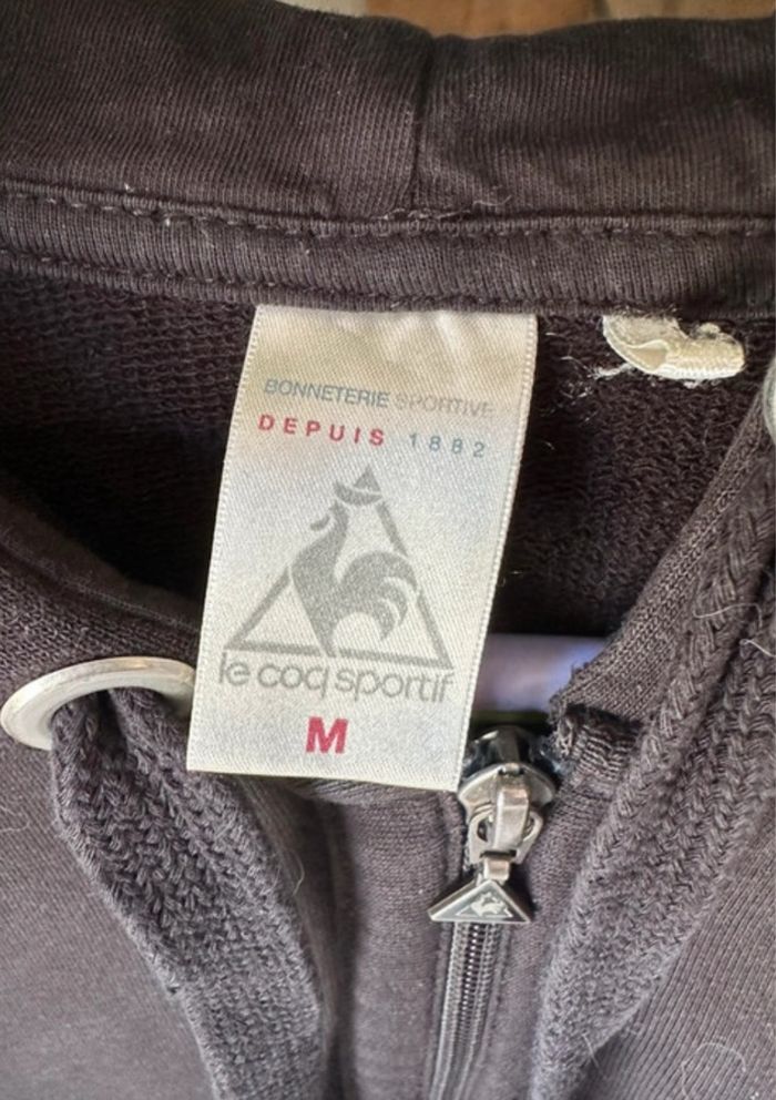 Pull à capuche zippé - Le coq sportif - Taille M - photo numéro 3