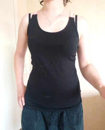 Débardeur noir croisé