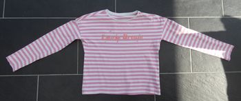 Joli tee-shirt marinière rose fille 10 ans (138 cm)