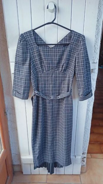 Robe longue à carreaux vintage t.36