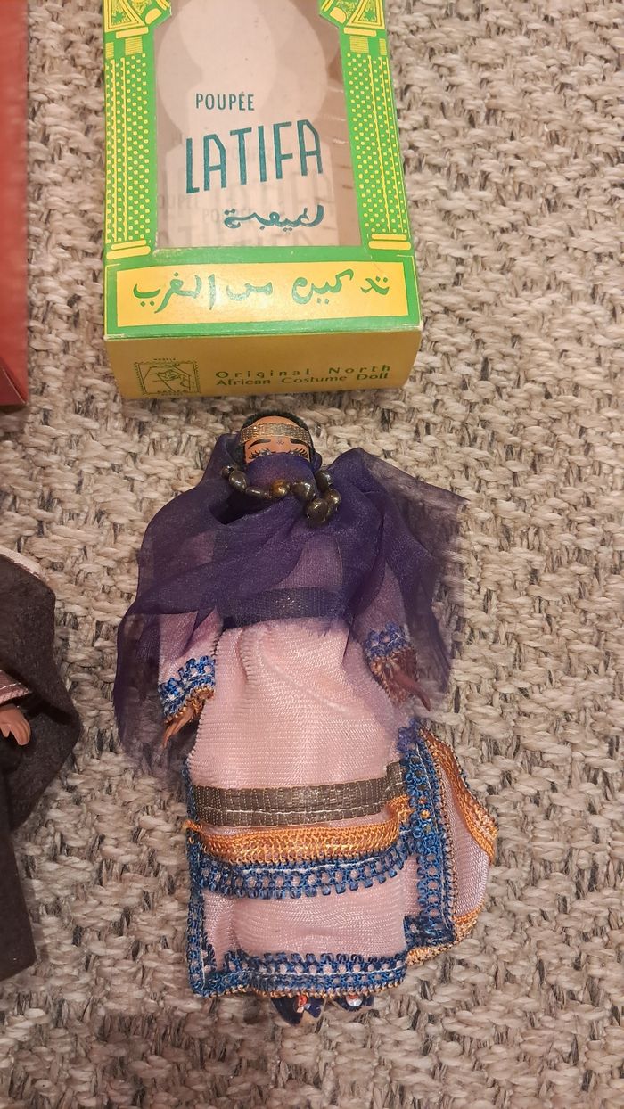 Lot de 3 poupées folkloriques d'Afrique du Nord – Vintage – Avec boîtes d’origine - photo numéro 4