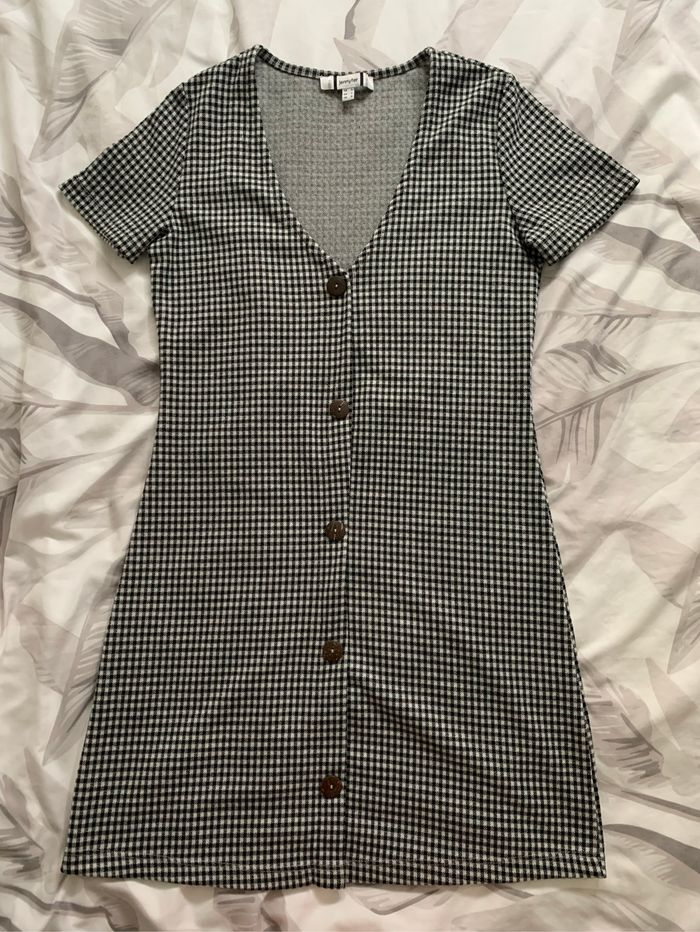 Robe courte à carreaux