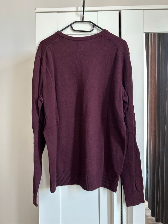 Pull Col V violet foncé Homme C&A Taille L - photo numéro 7
