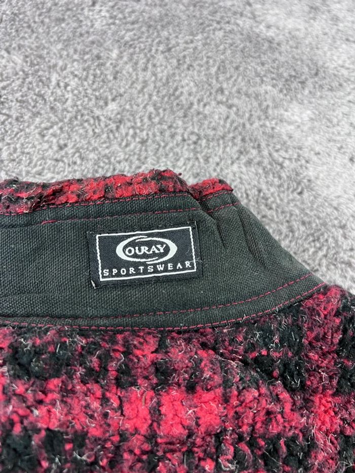 Ouray Gilet polaire vintage sans manches à carreaux rouge/noir – Taille S - photo numéro 7