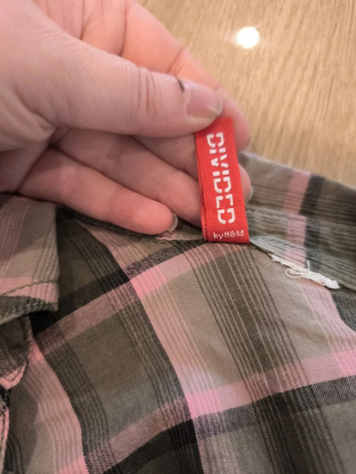 Chemise à carreaux H&M taille 34 - photo numéro 4