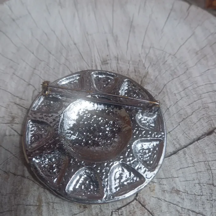 Broche vintage métal poli - photo numéro 4