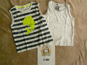 Lot de 2 débardeurs 4 ans (n°26 bis)