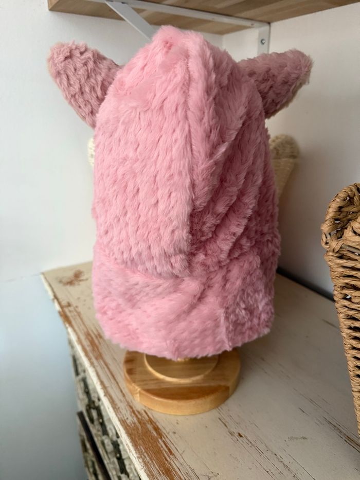 Cagoule imitation fourrure rose avec oreilles de renard – Neuve 🦊🌸 - photo numéro 2