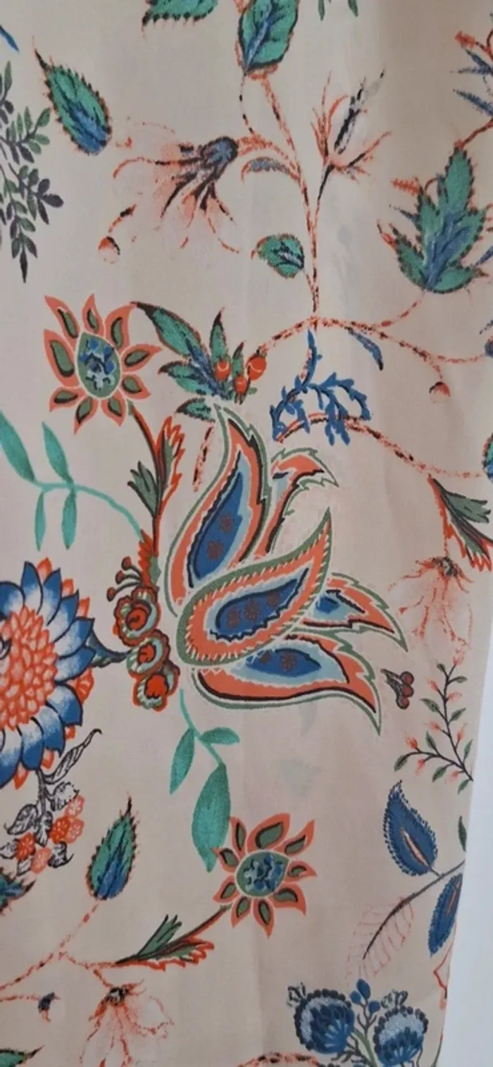 Caraco bohème chic à imprimé floral – dentelle délicate - photo numéro 8