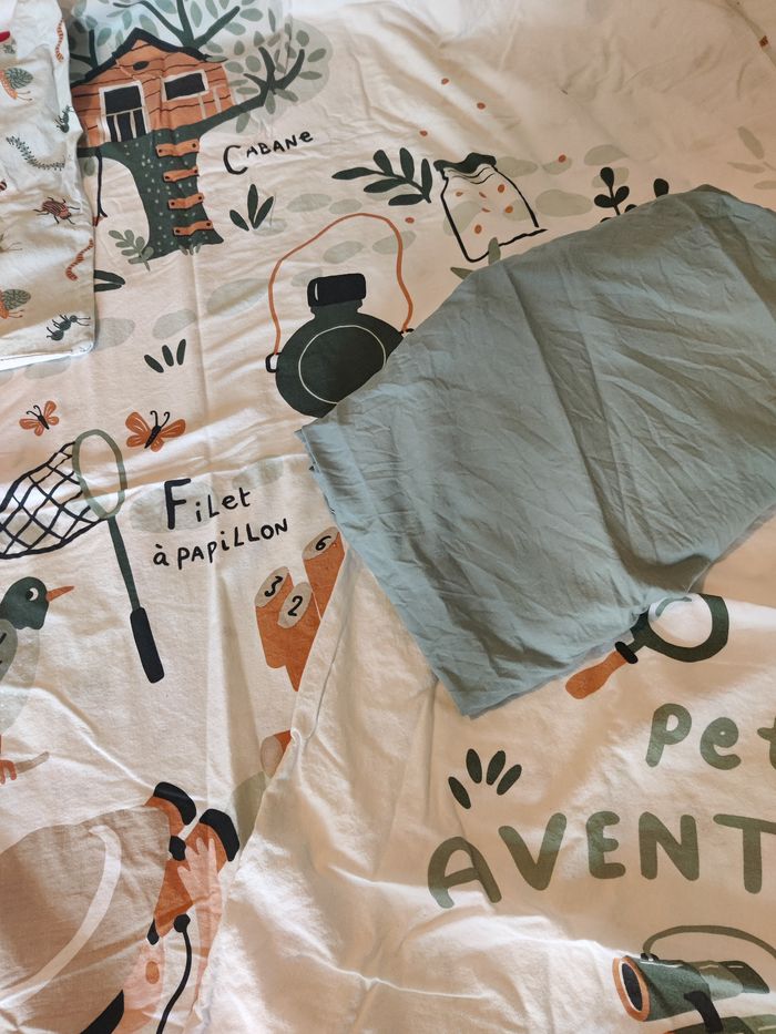 Housse de couette + taie + drap housse Ma cabane Taille 150 x 140 - photo numéro 6
