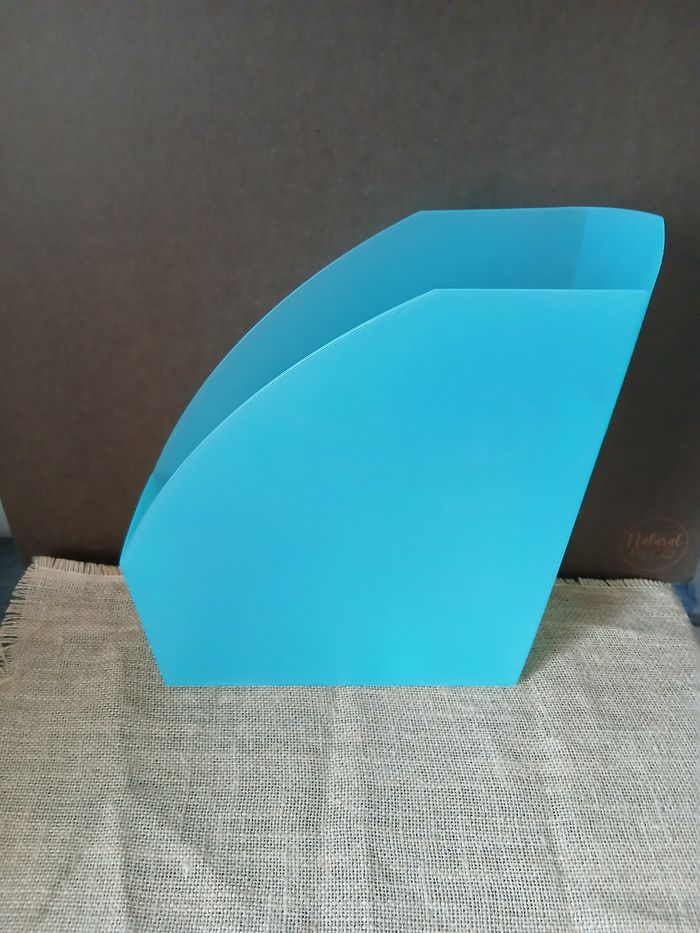 Rangement à papier documents en plastique bleu - photo numéro 4