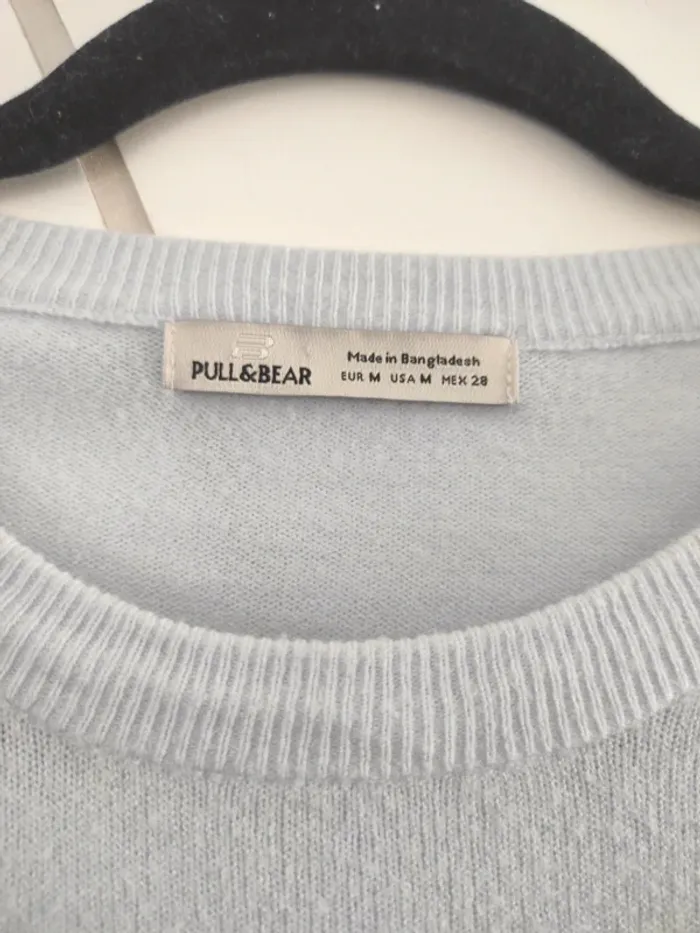 Pull fin Femme bleu clair Pull&Bear taille M - photo numéro 3