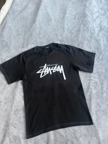 T-shirt Stüssy Noir Logo Script – Taille M