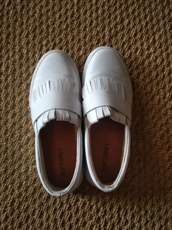 Chaud femme Mocassins Blanc