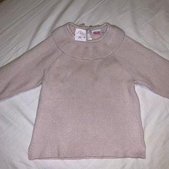 Pull à col en maille fine Zara
