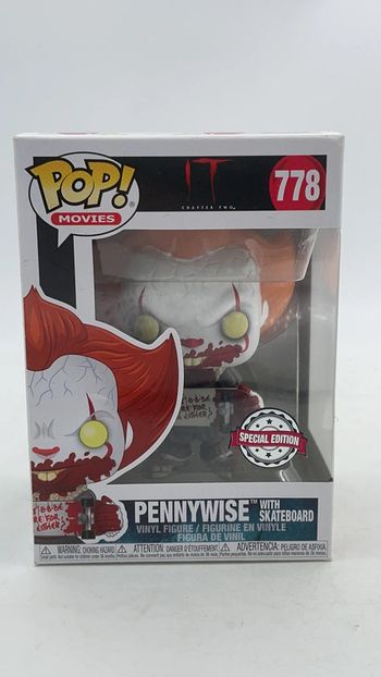 Figurine Funko Pop It Chapter Two Pennywise With Skateboard spécial édition N•778