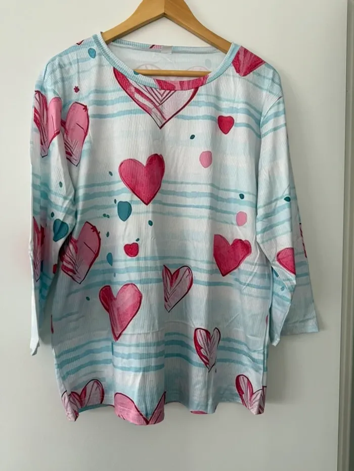 T-shirt cœur 3XL