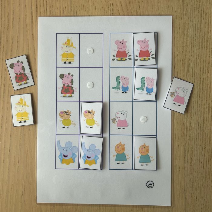 Fiche Montessori : Les doubles Peppa pig - photo numéro 2