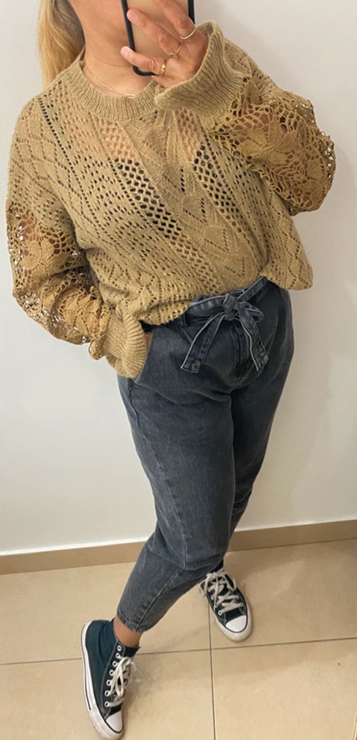 Superbe Pull Maille Ajourée Taille 38-40 - photo numéro 4