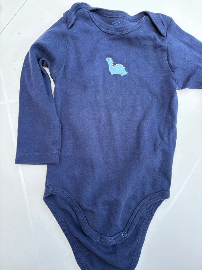 Body bleu marine dinosaure 18mois