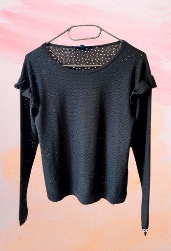 Pull fin noir femme taille S kiabi