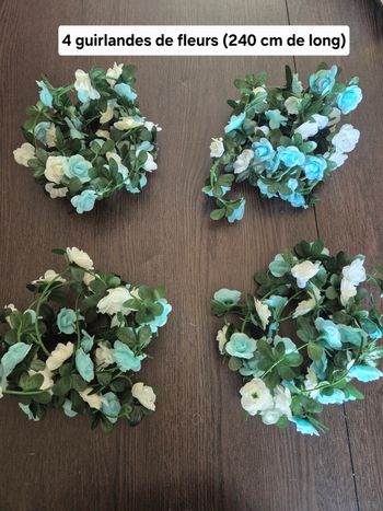 4 guirlandes de fleurs - 240 cm de long