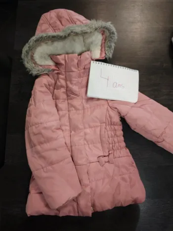 Manteau doudoune rose