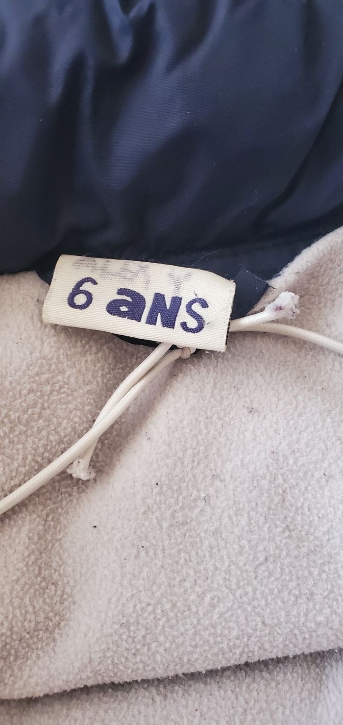 Doudoune bleu marine avec gants 10 ans DPAM - photo numéro 4