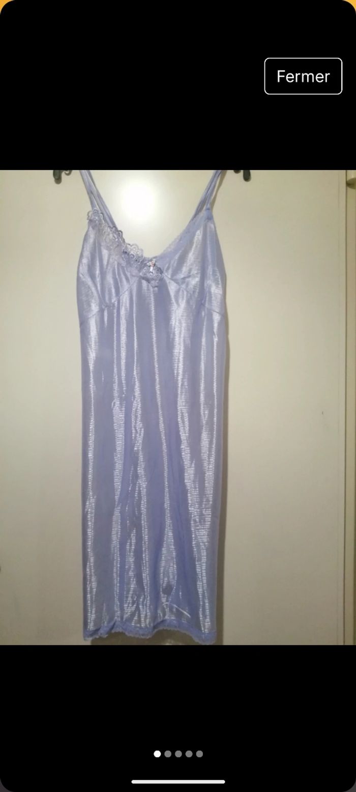 Nuisette vintage satinée Lila. Taille M - photo numéro 2